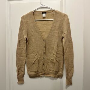 J. Crew Light Brown alpaca blend Cardigan Sweater